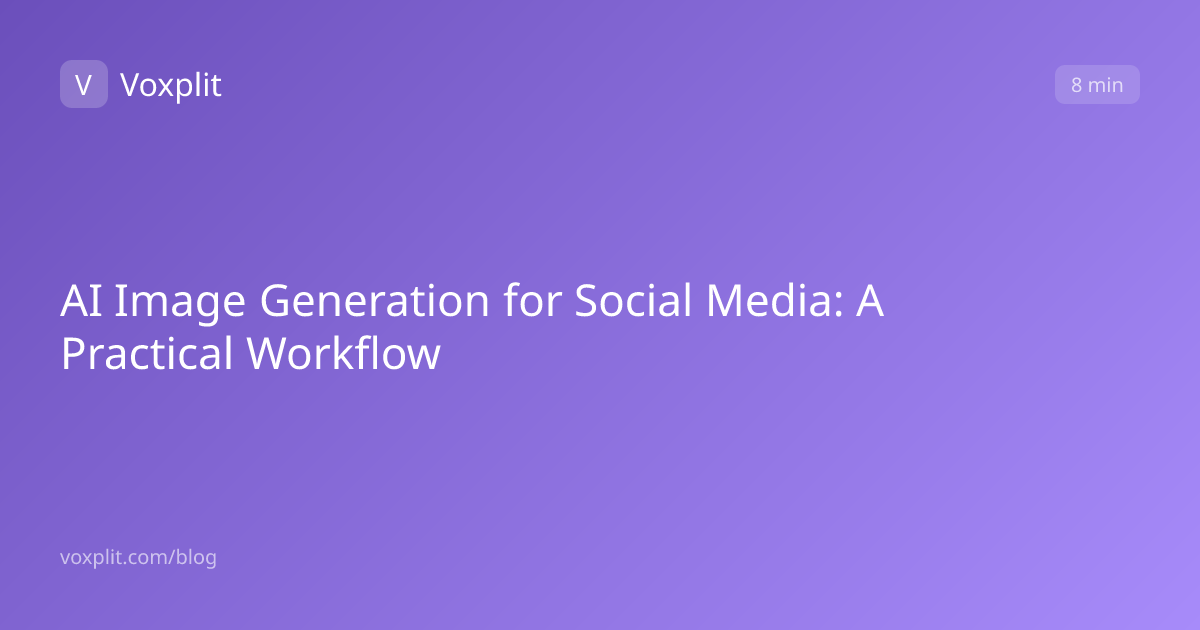 AI for Creating Images: Visuals for Social Media in 5 Minutes | Voxplit